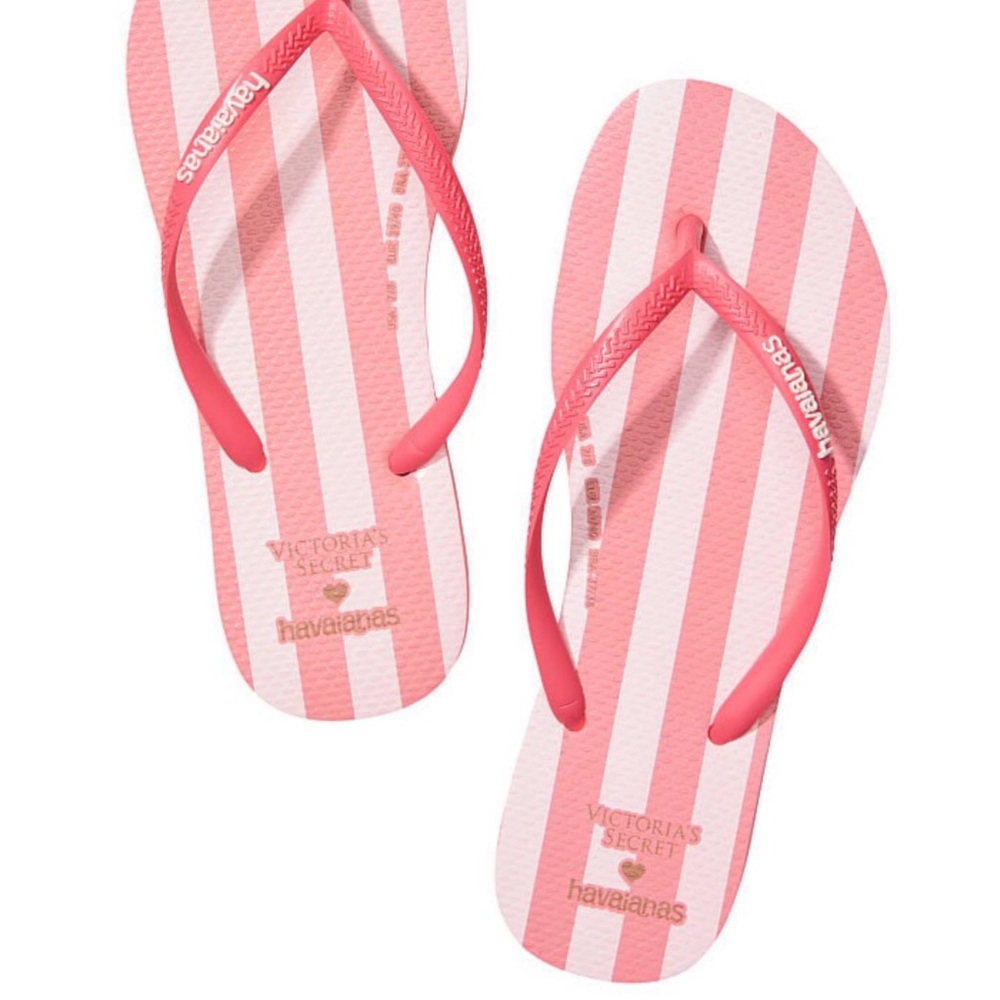 Havaianas x Victoria's Secret Pink&White Flip Flops